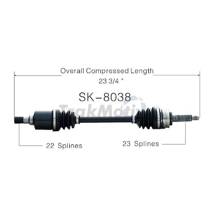 Surtrack Axle Cv Axle Shaft, Sk-8038 SK-8038